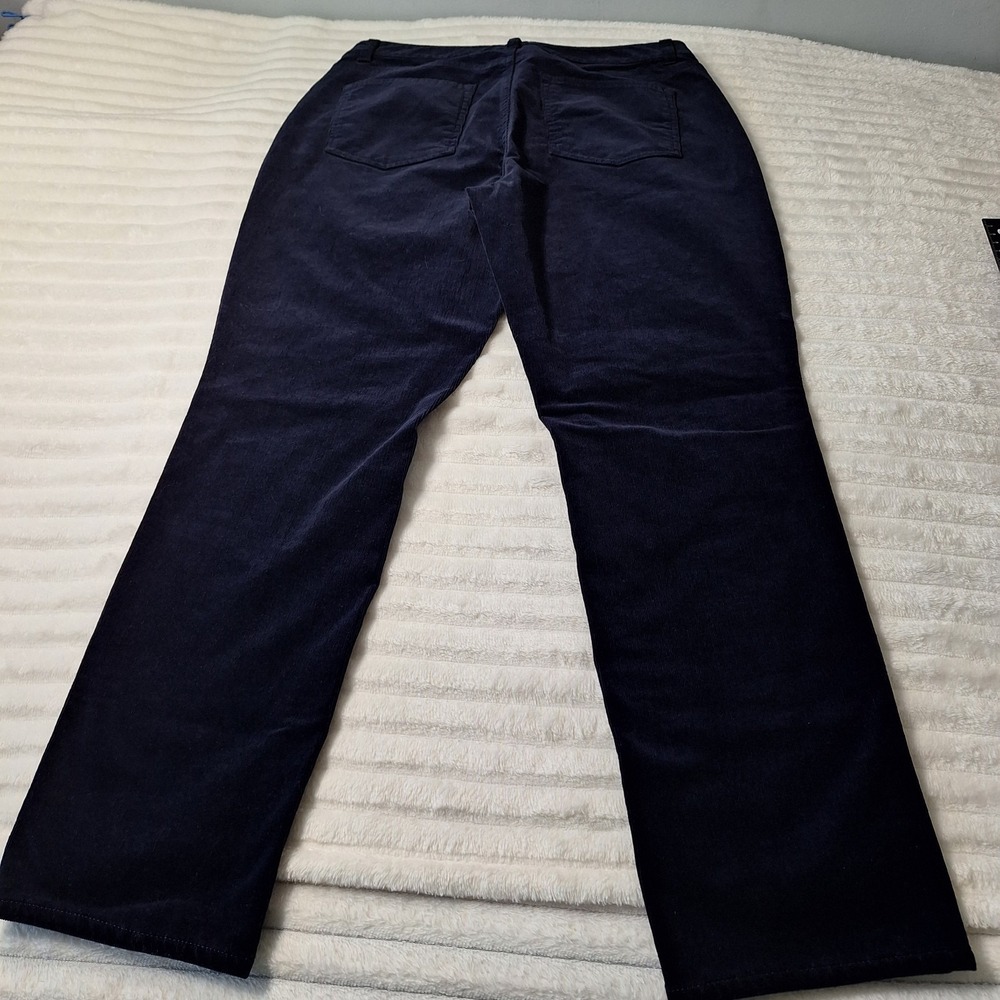Talbots High Waisted St. Leg Curvy Corduroy Pants Womens 10P Navy - Picture 8 of 9